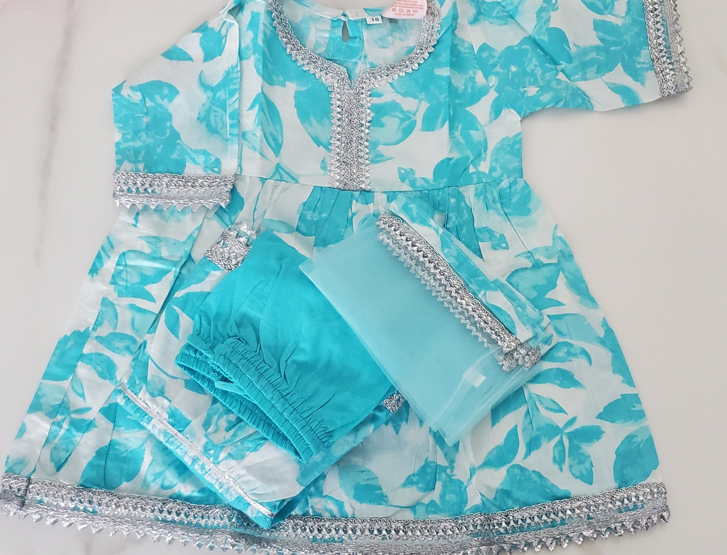 Breeze 3 pc floral Kurti Sharara