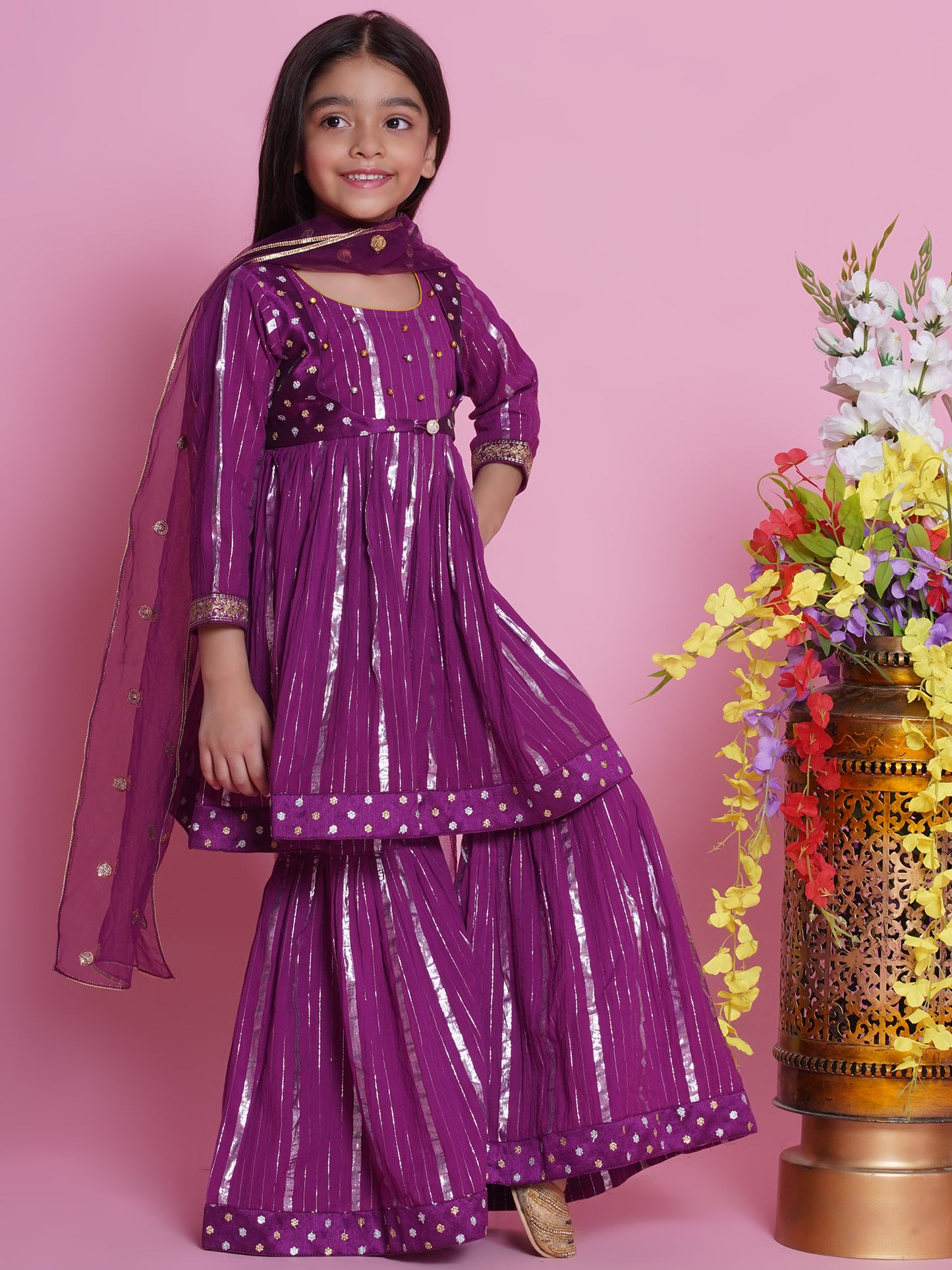 Tyohaar-Anarkali kurta with sharara