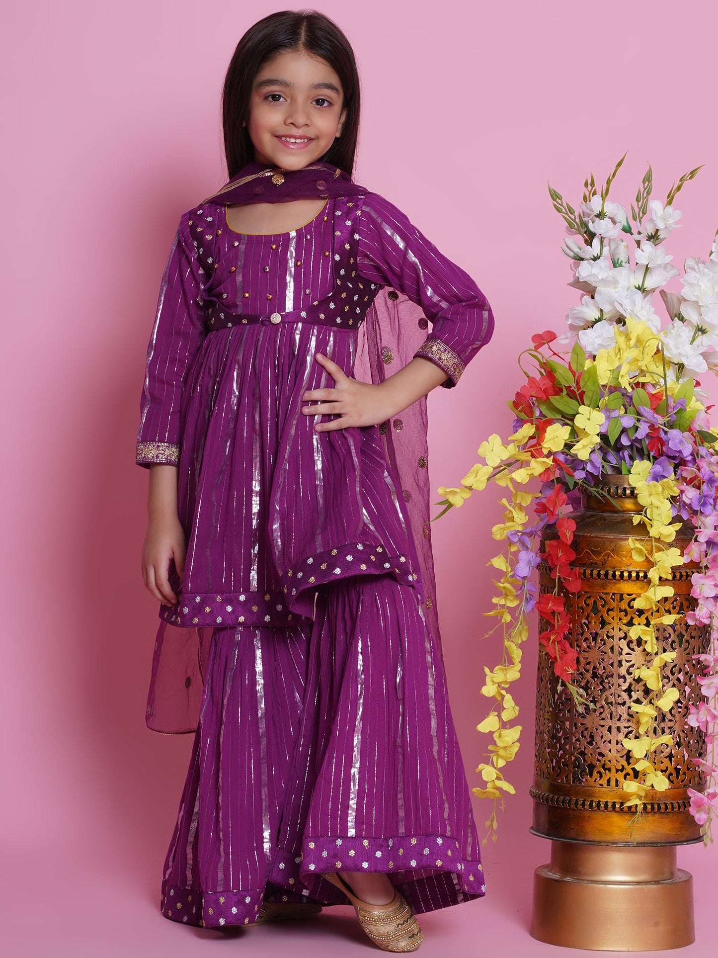 Tyohaar-Anarkali kurta with sharara
