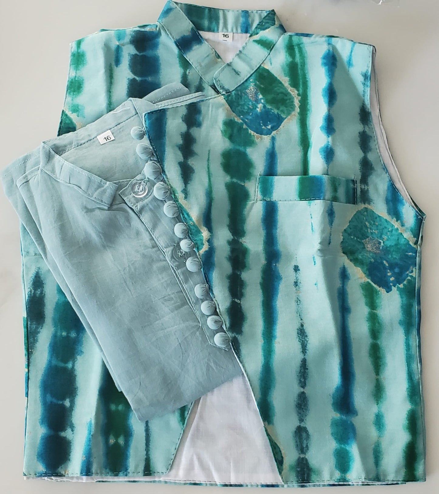 3 pc kurta-pajama with vest