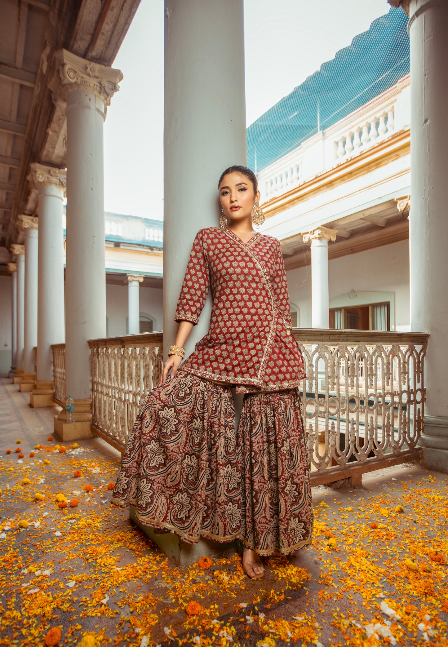 Noorie- Ajrakh Angrakha Gharara
