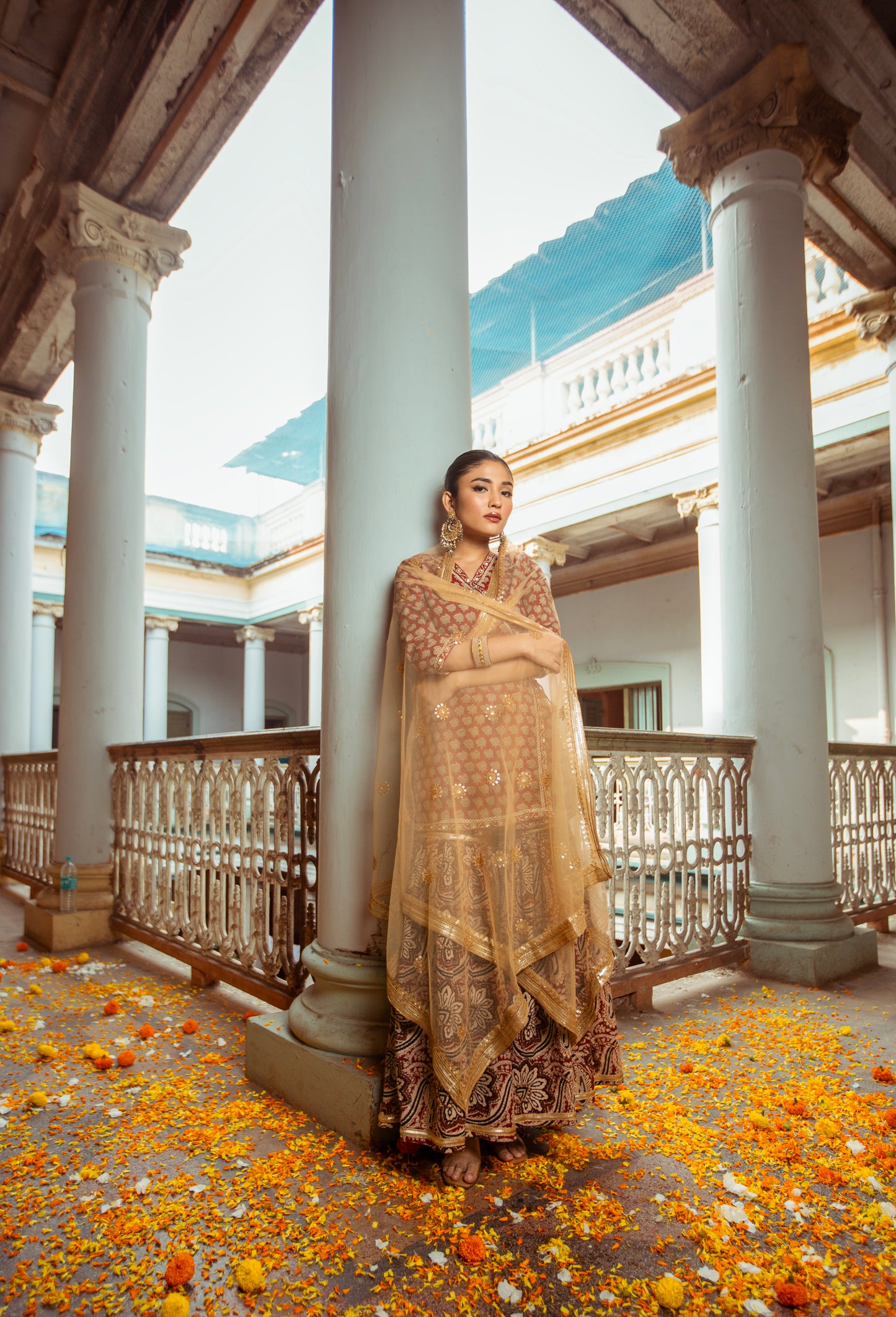 Noorie- Ajrakh Angrakha Gharara