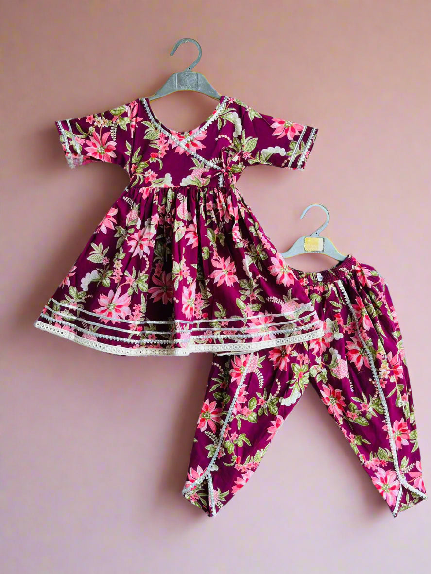 Angrakha Top with Dhoti pants
