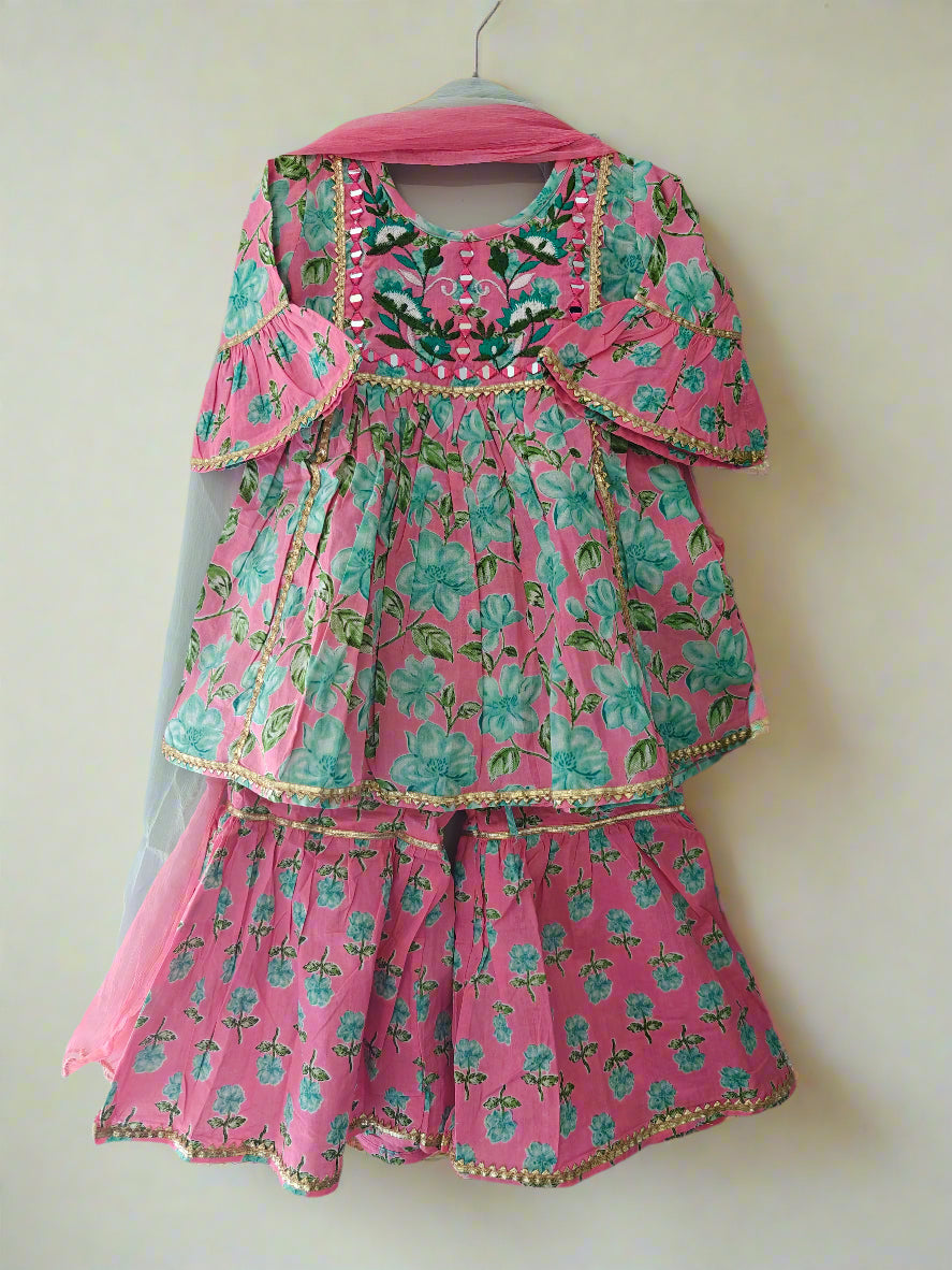 3 pc Kurti-Gharara
