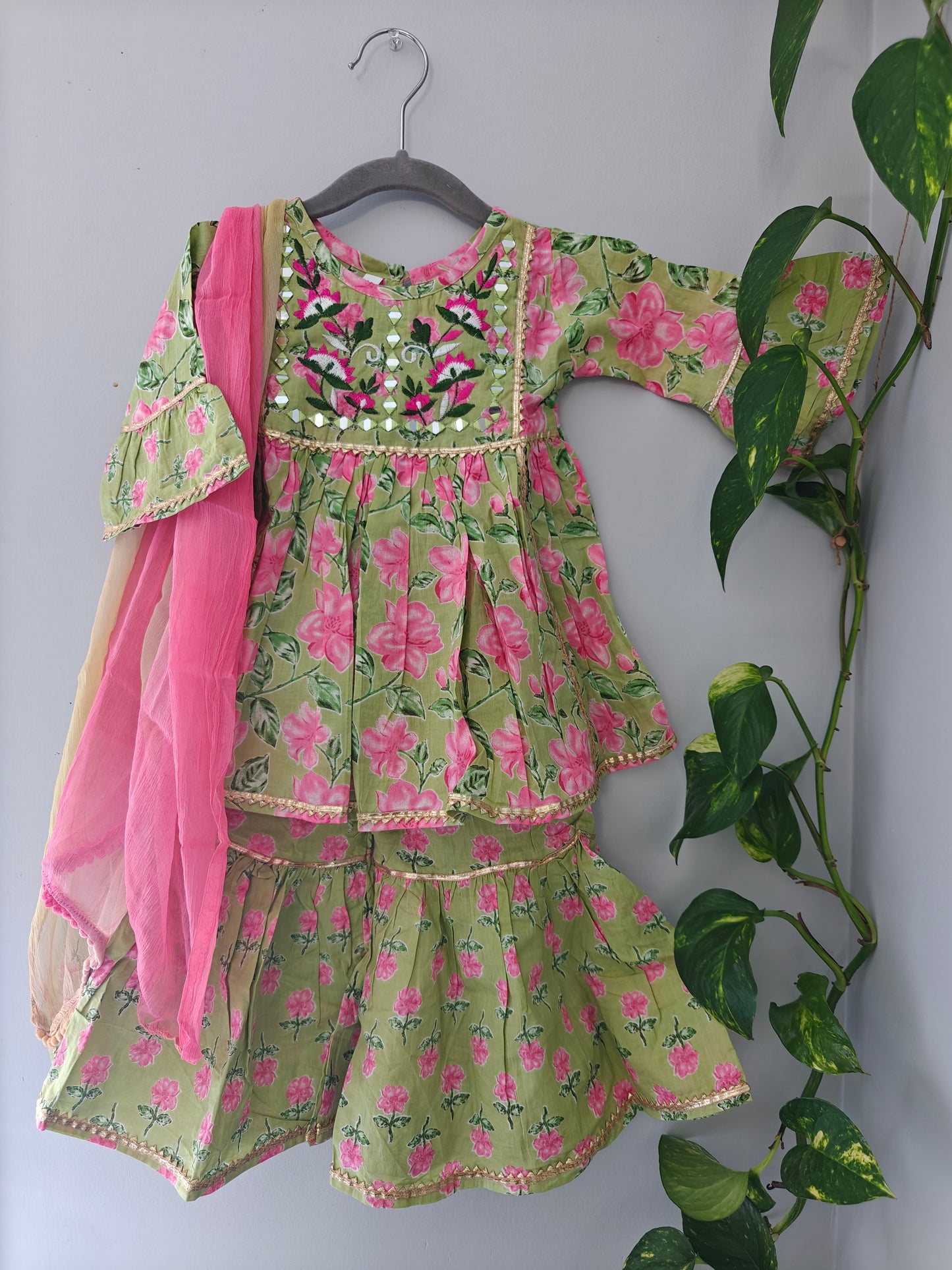 3 pc Kurti-Gharara