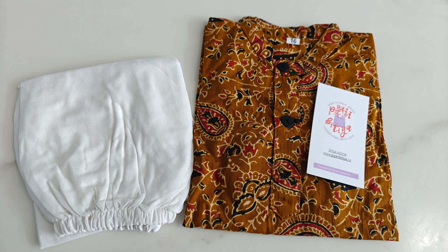 Paisley print kurta pyjama