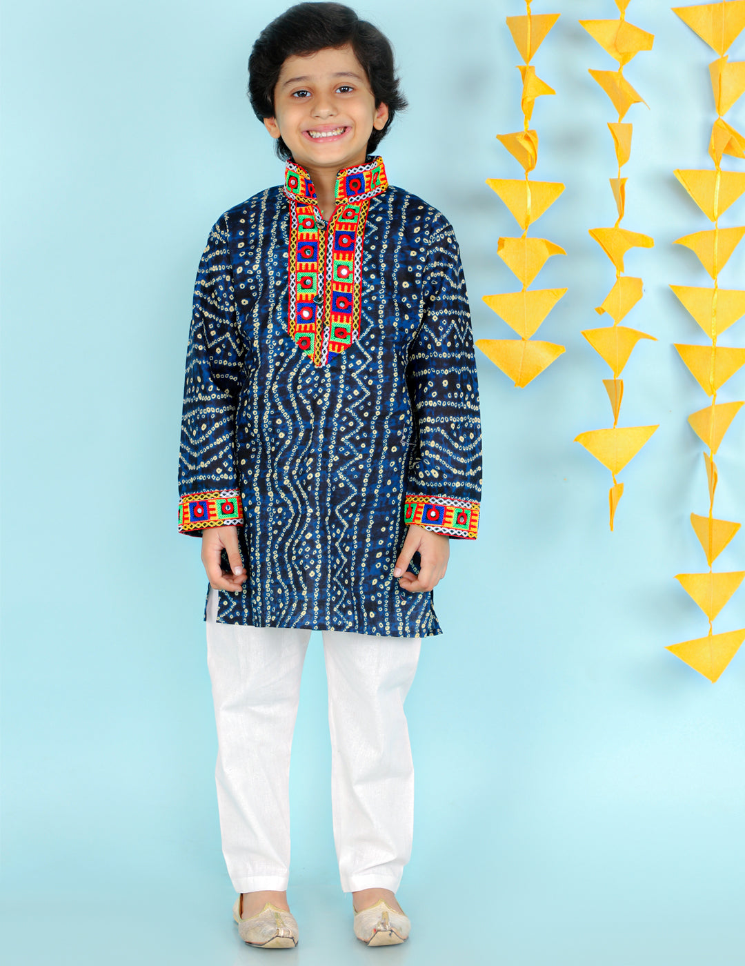 Bandhej print kurta pajama