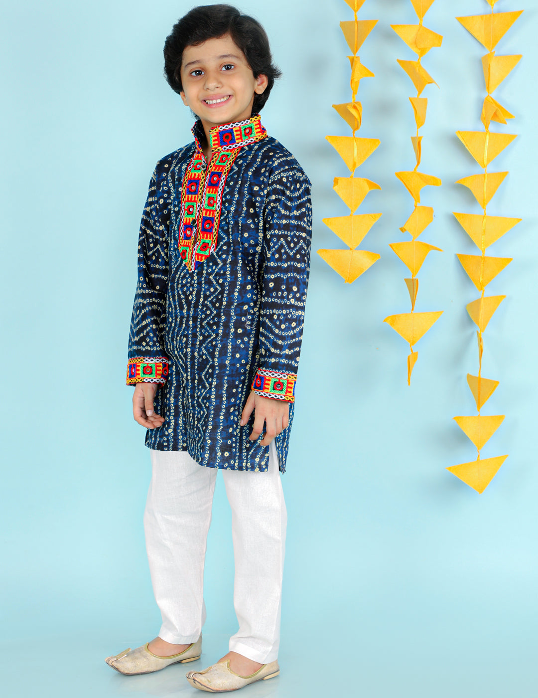 Bandhej print kurta pajama
