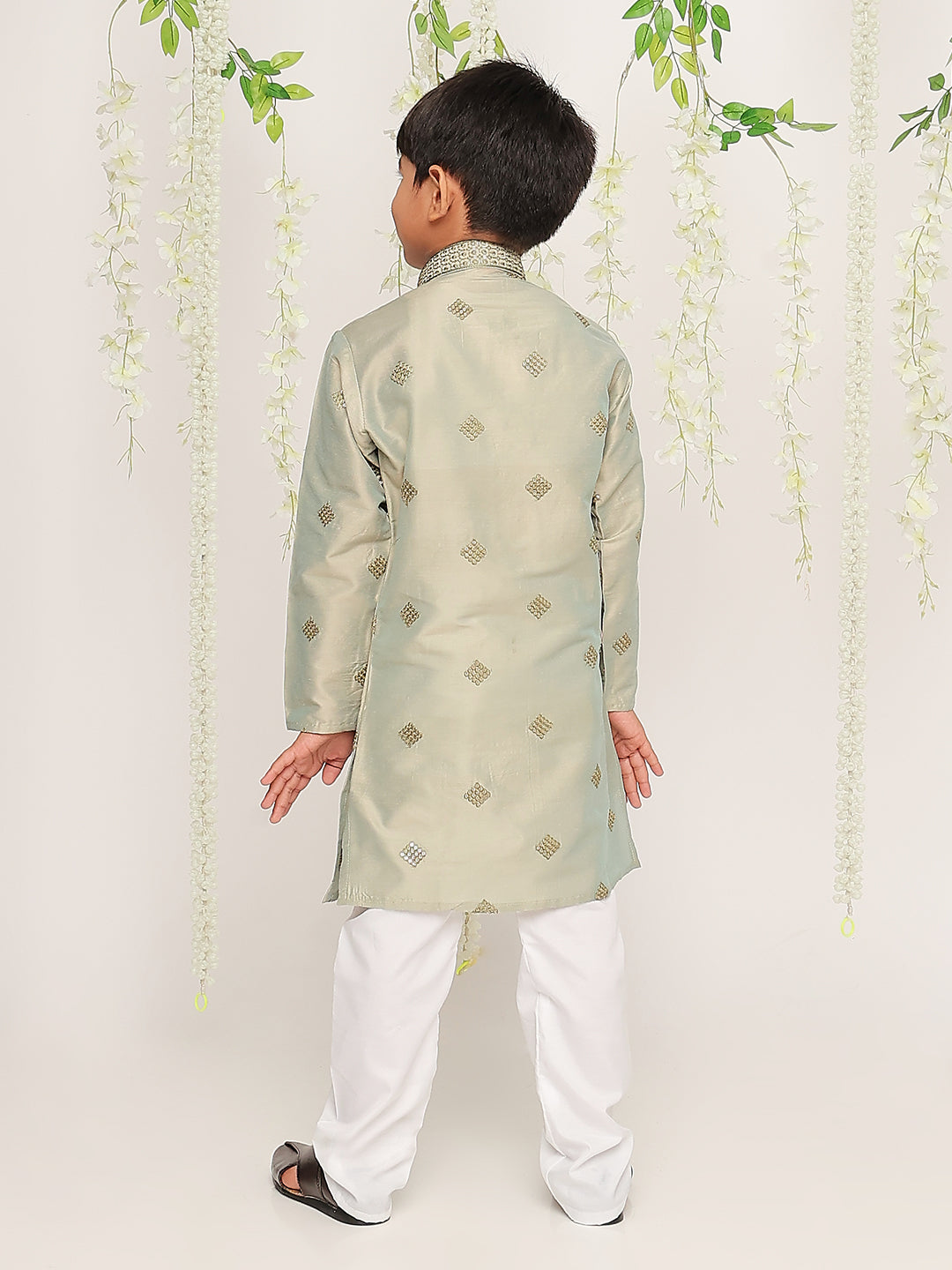 Embroidered Silk Kurta Pajama