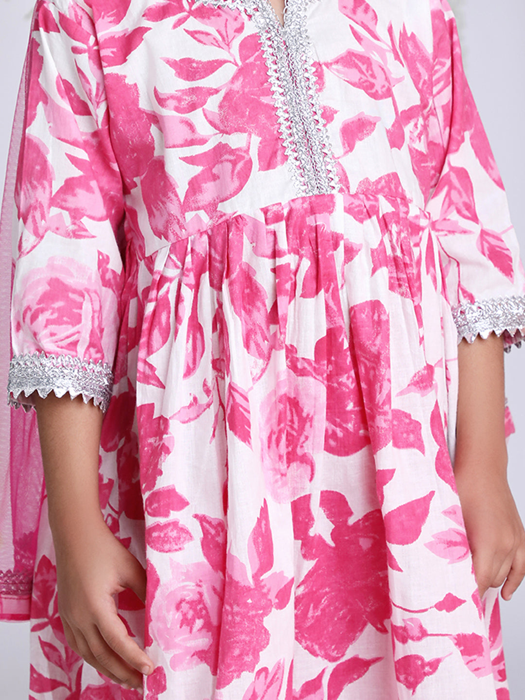 Breeze 3 pc floral kurti Sharara