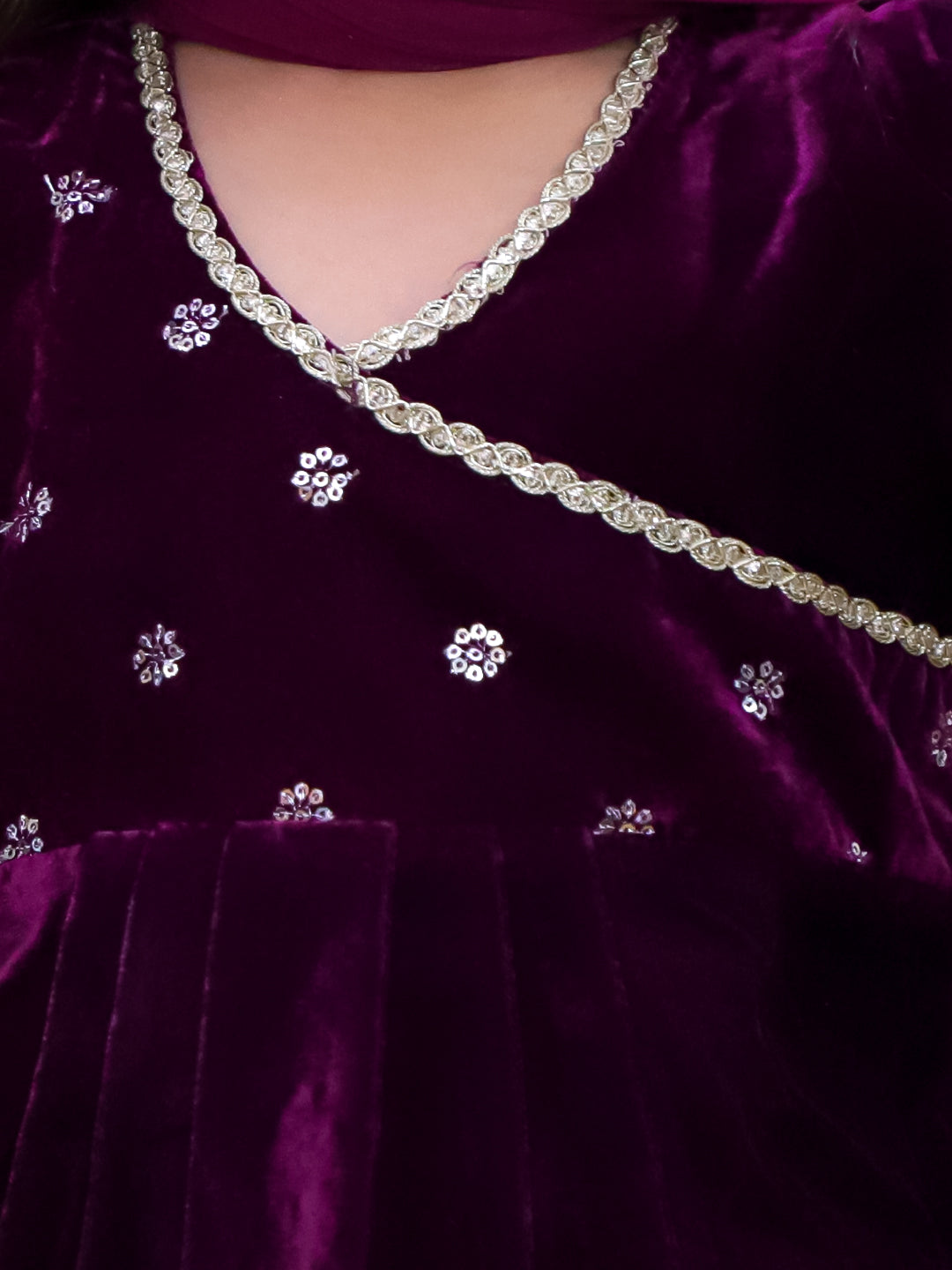 Girls and Toddlers velvet lehnga set
