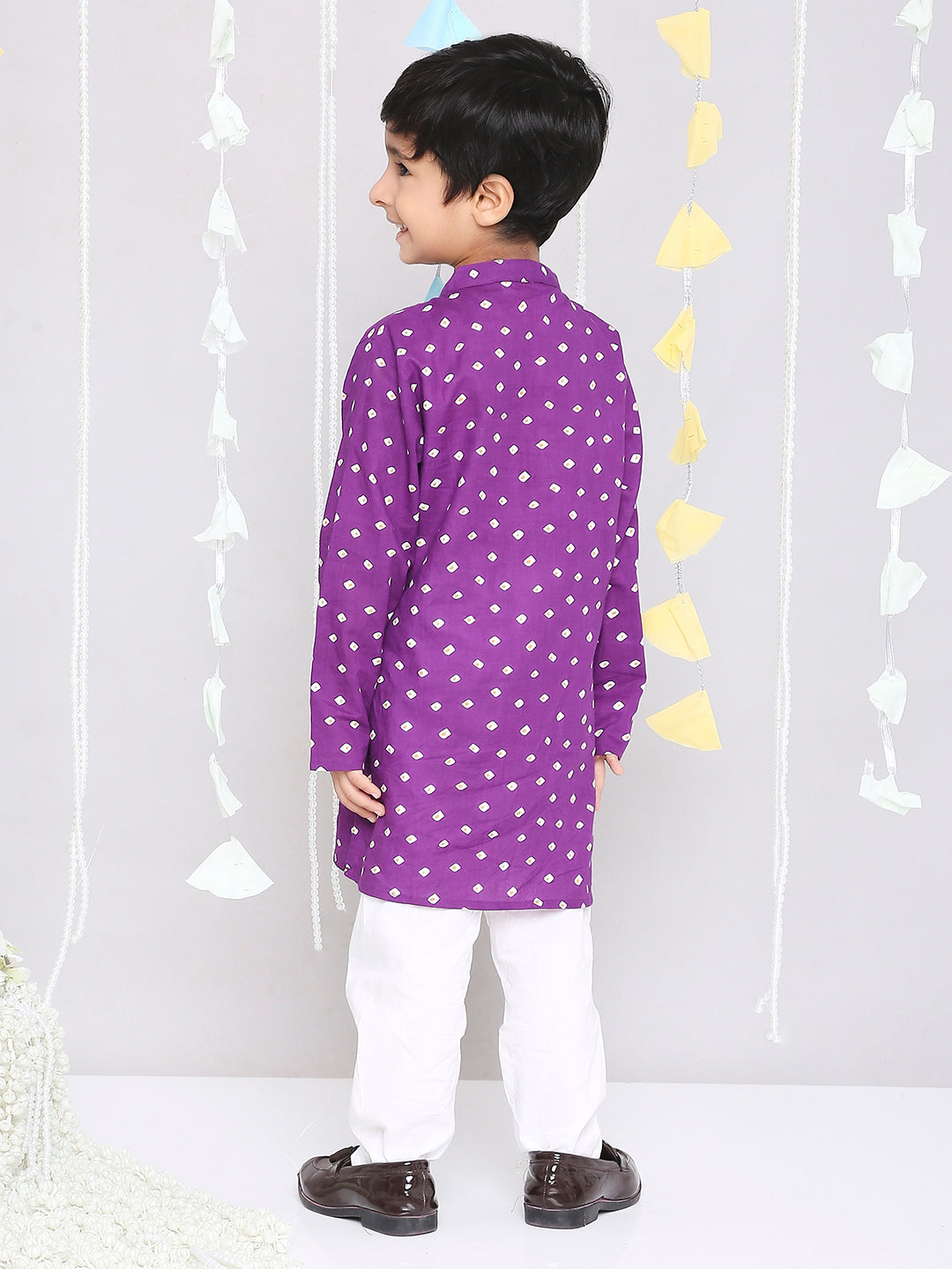 Bandhej print kurta-pajama