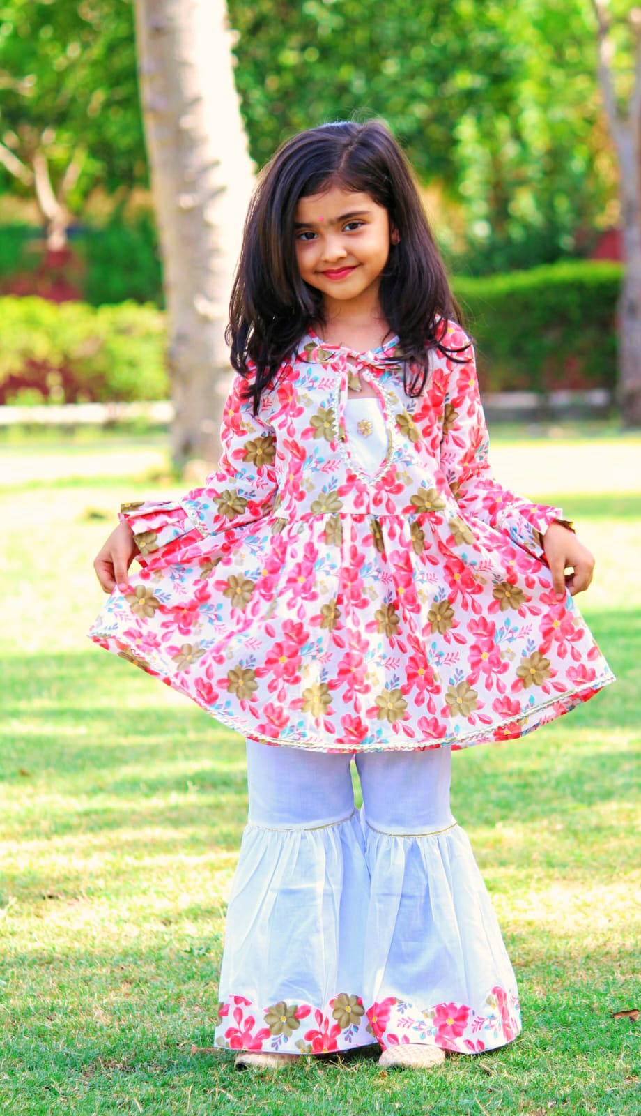 Lily Floral Kurti & Gharara Pants