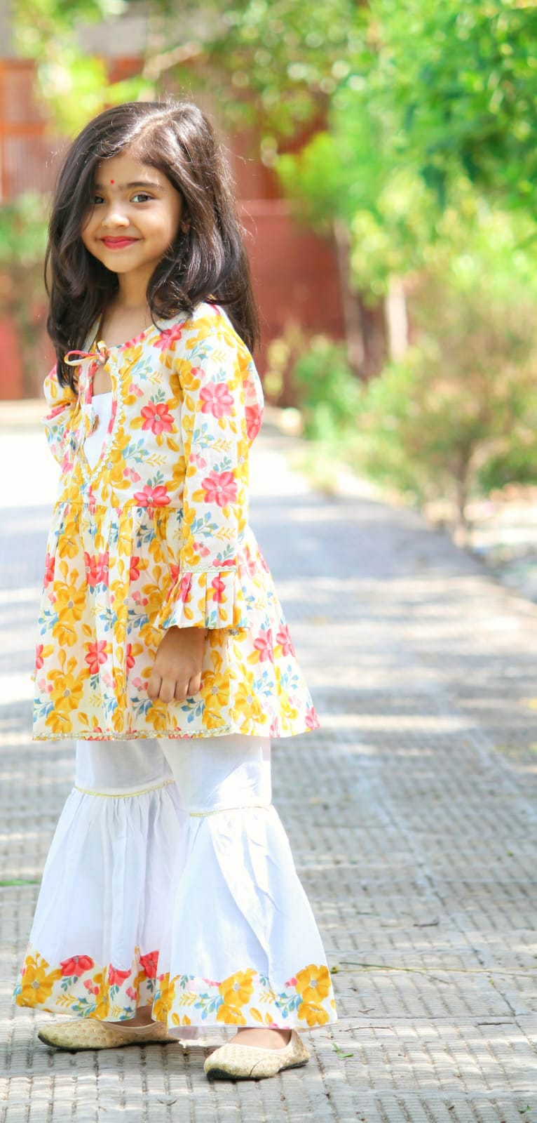 Lily Floral Kurti & Gharara Pants
