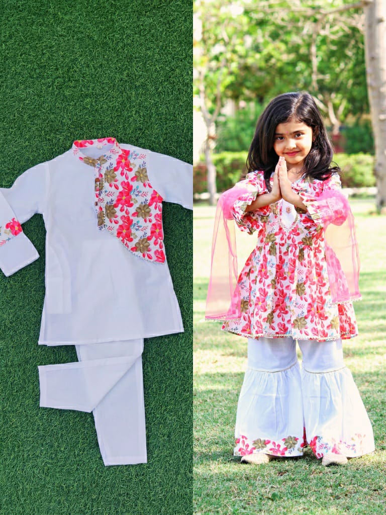 Lily Floral Kurti & Gharara Pants
