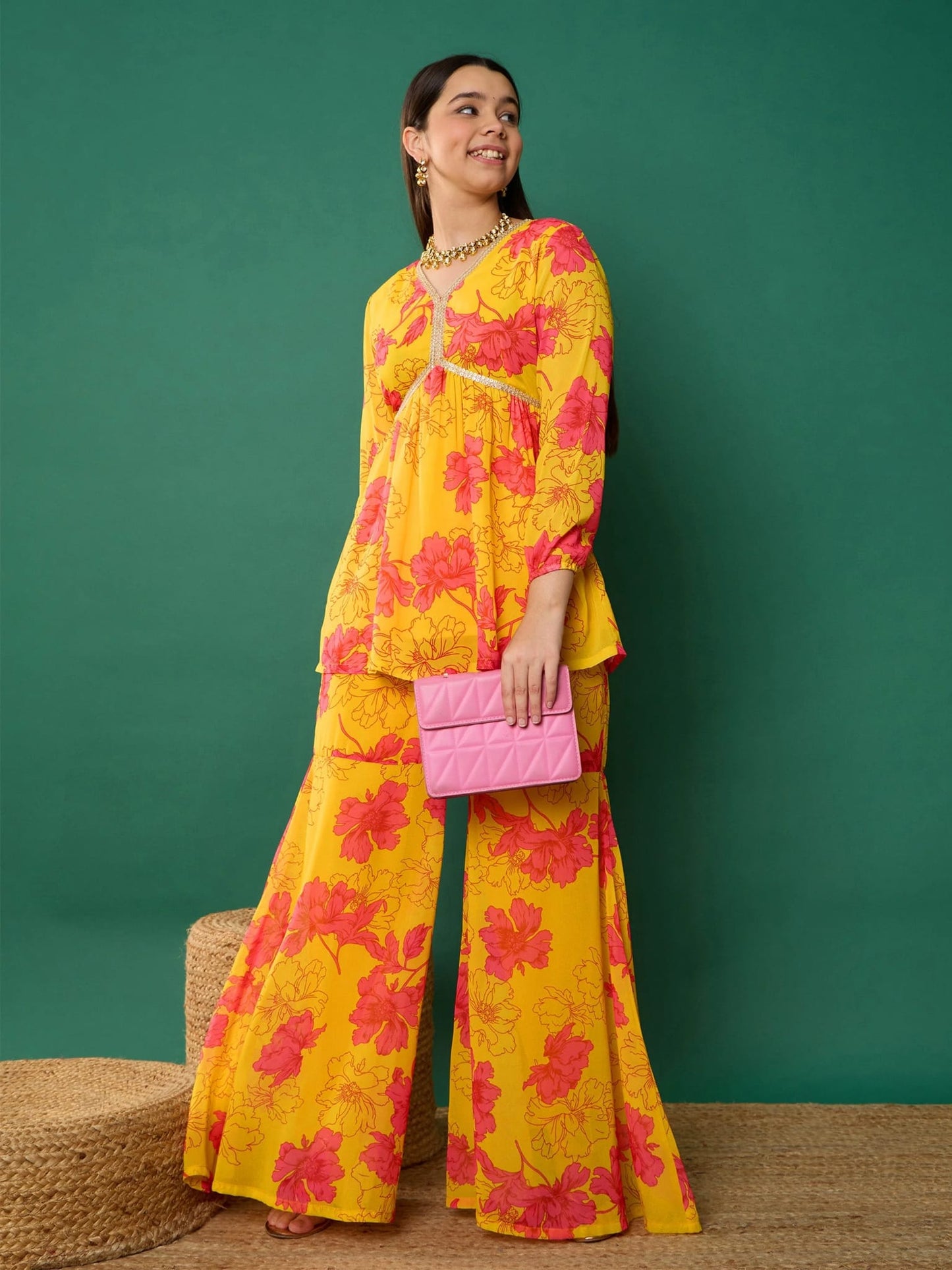 Gul Floral Kurti Sharara