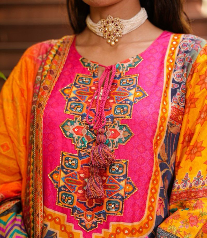 Rang 3 pc printed suit
