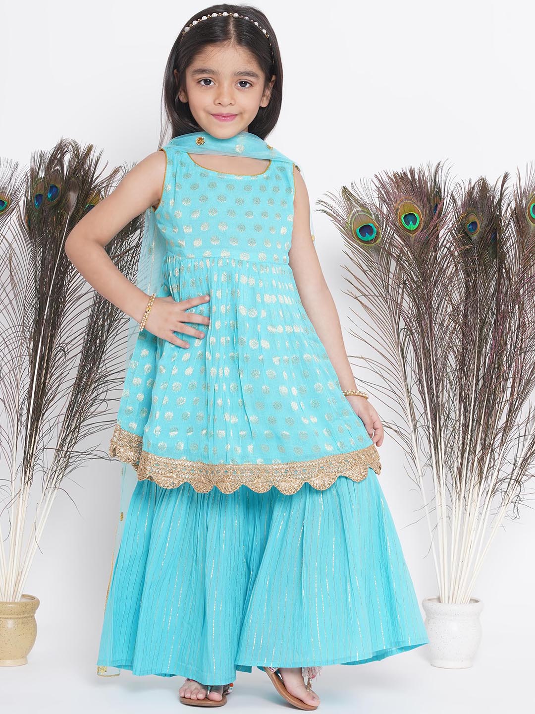 Samaa Banarasi frock with sharara
