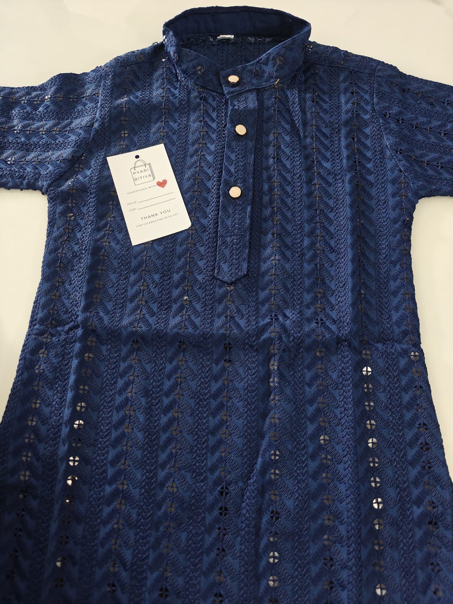 Boys embroidered sequin Kurta-pajama