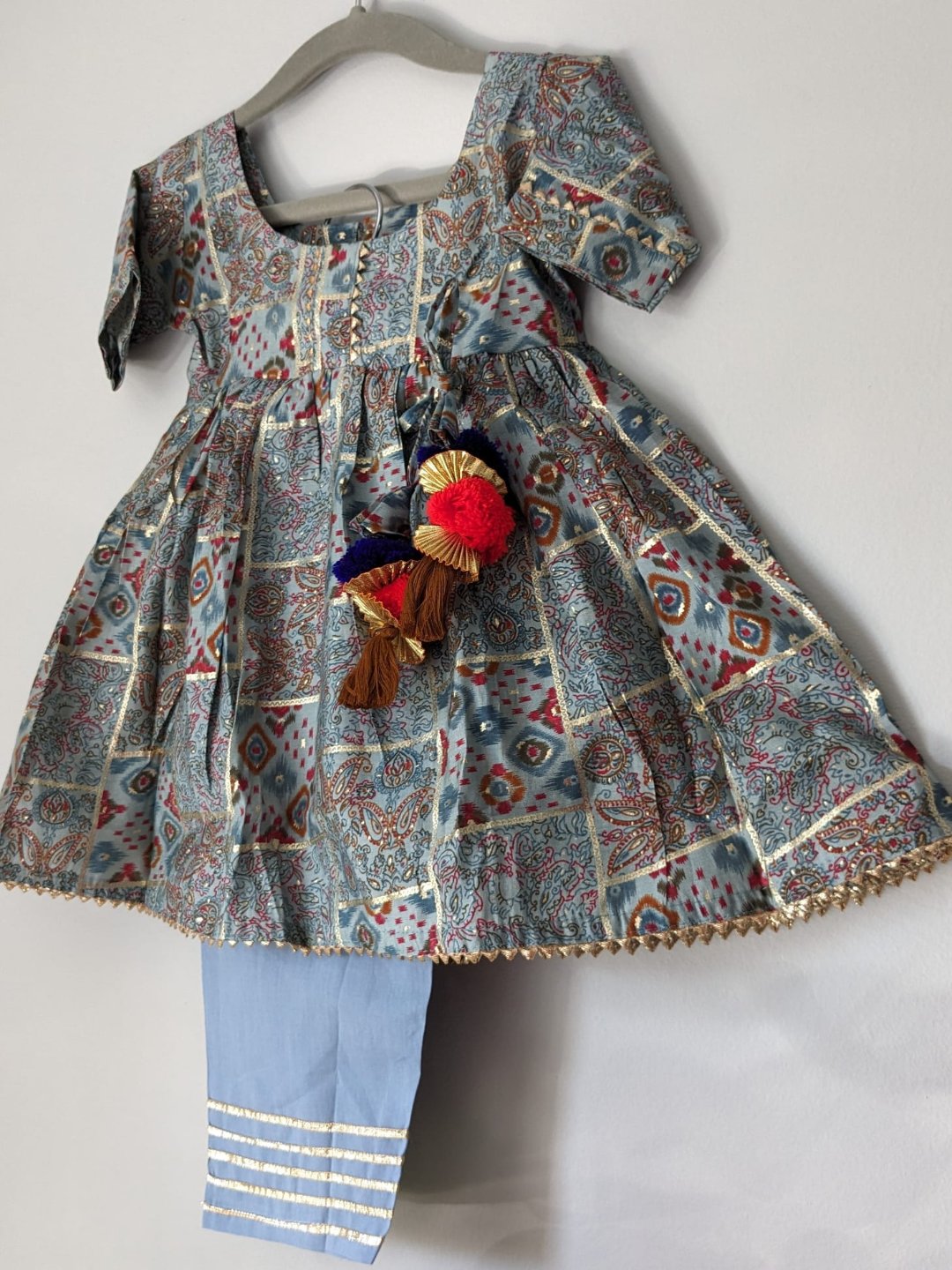Frock style kurti- Gota Pants