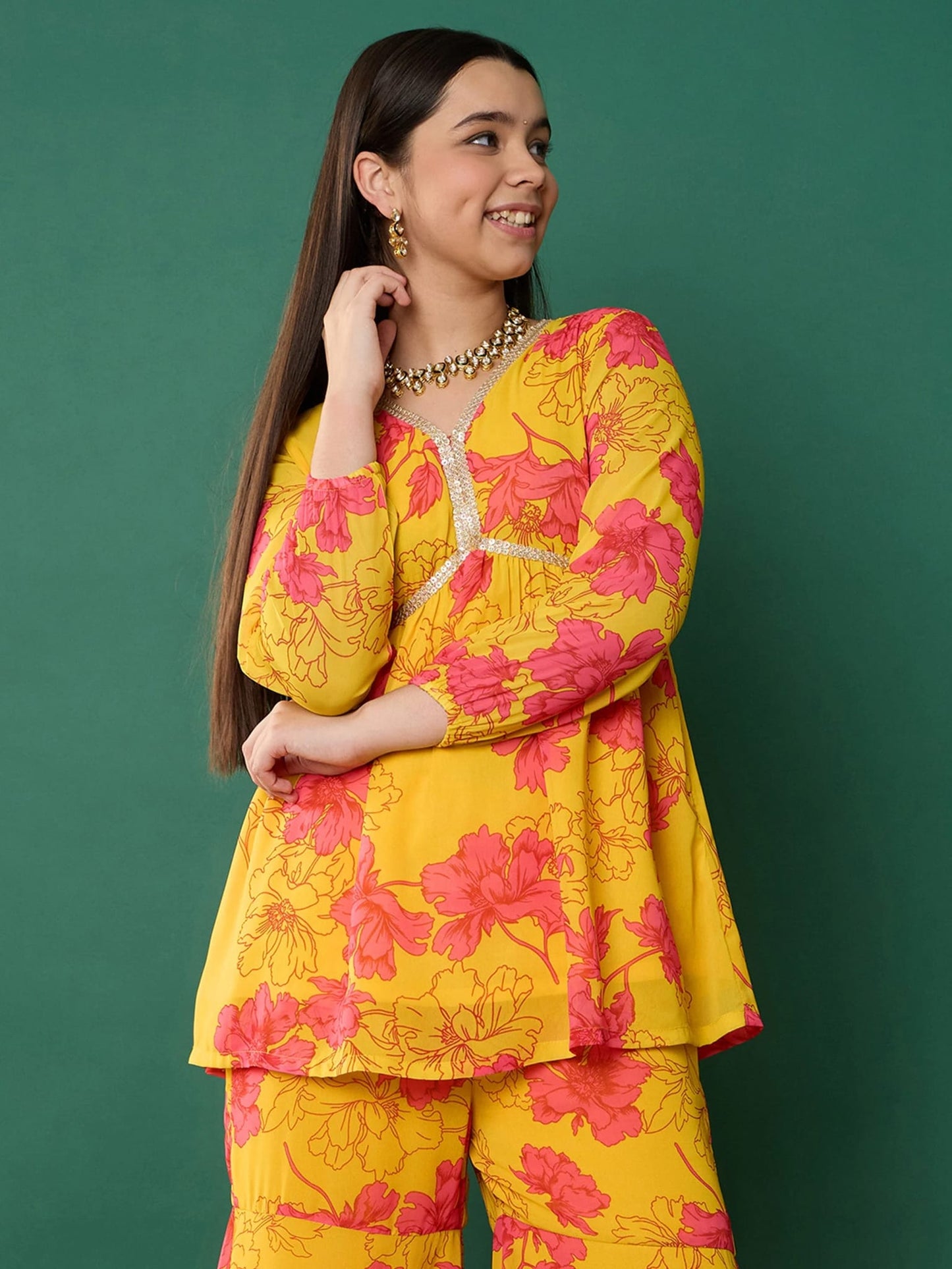 Gul Floral Kurti Sharara