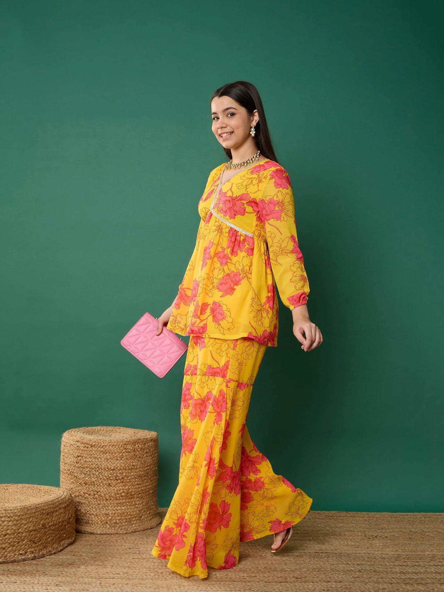 Gul Floral Kurti Sharara