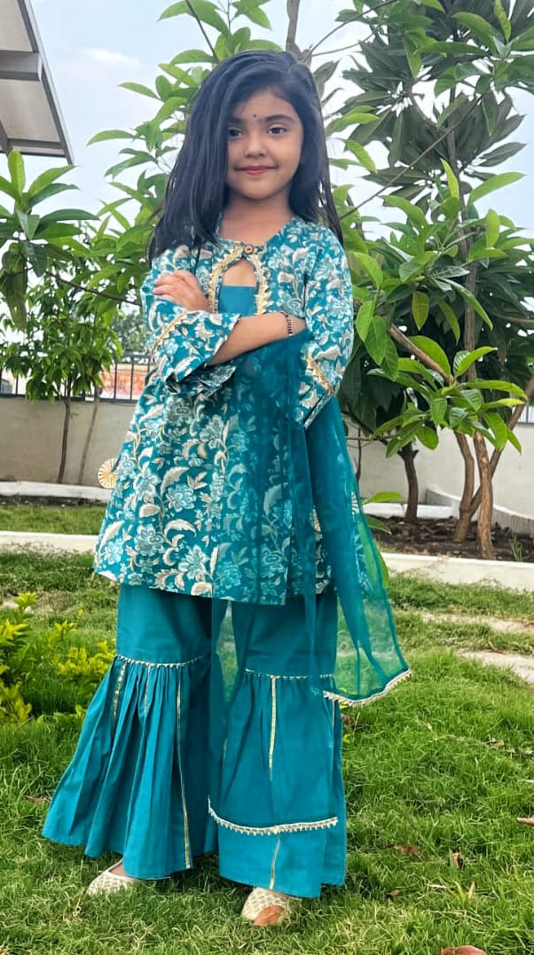 Zinnia 3 pc Kurti Gharara