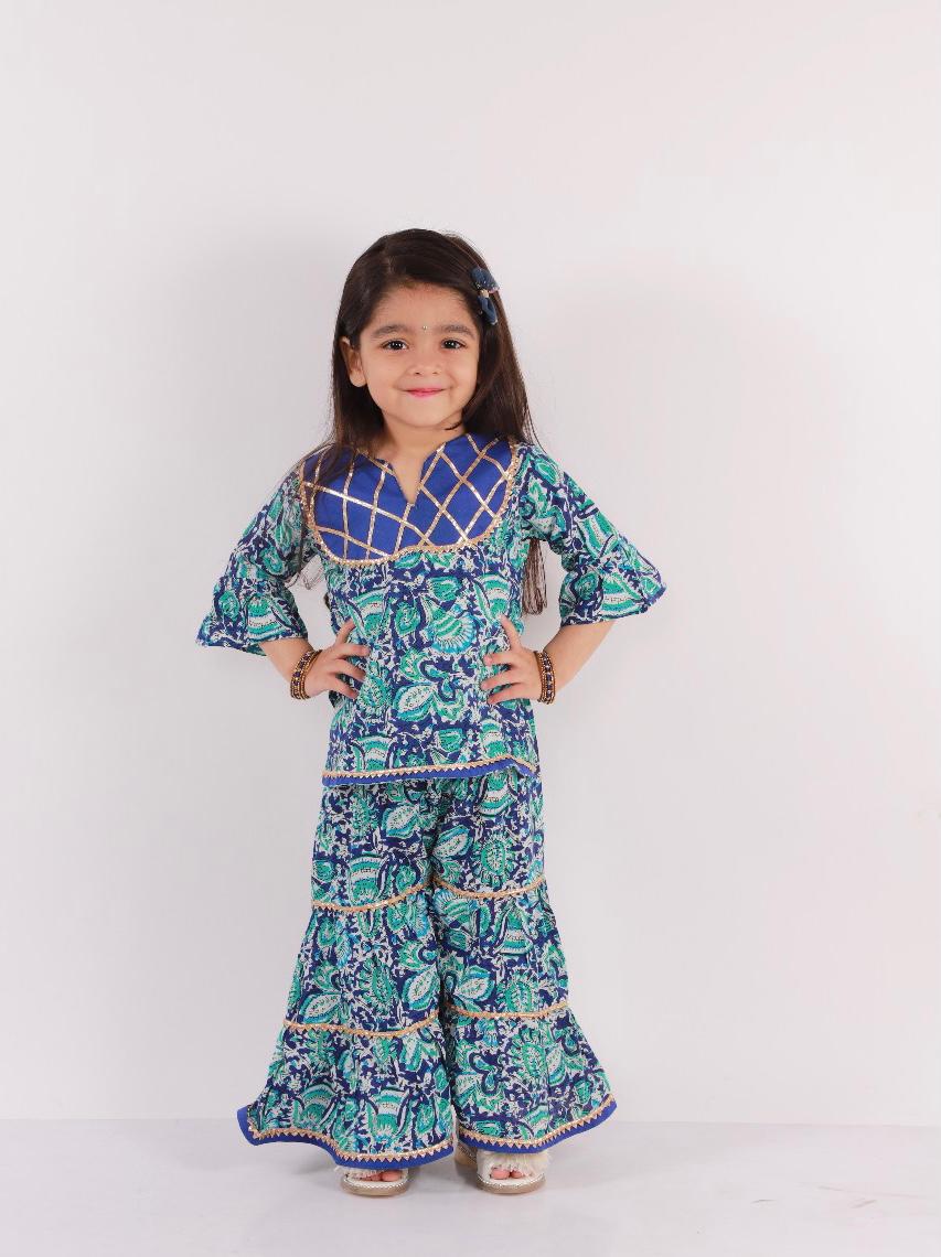 Kurti-Gharara Pants 2 pc (6m-6 yrs)