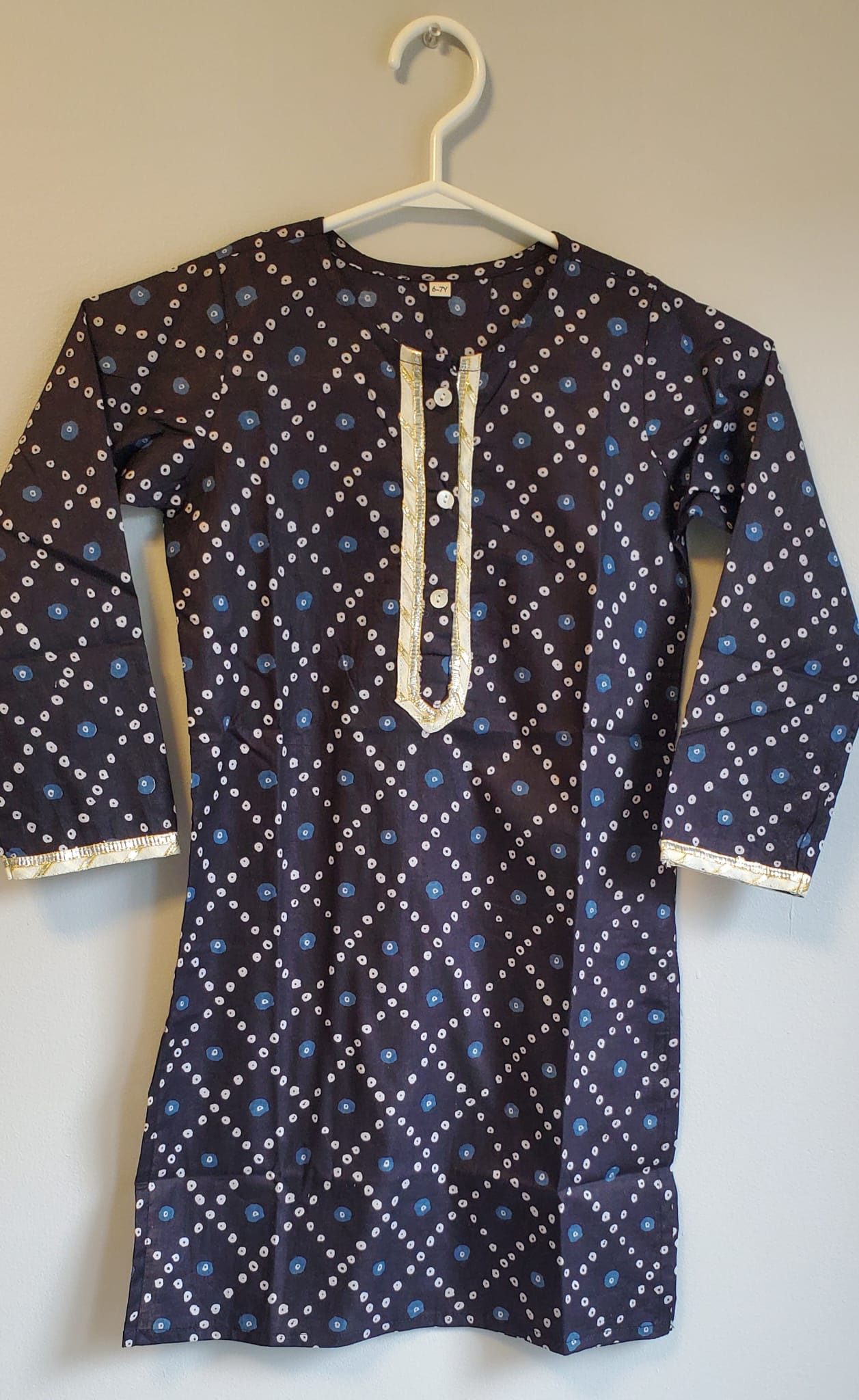 Jaipuri print straight kurti