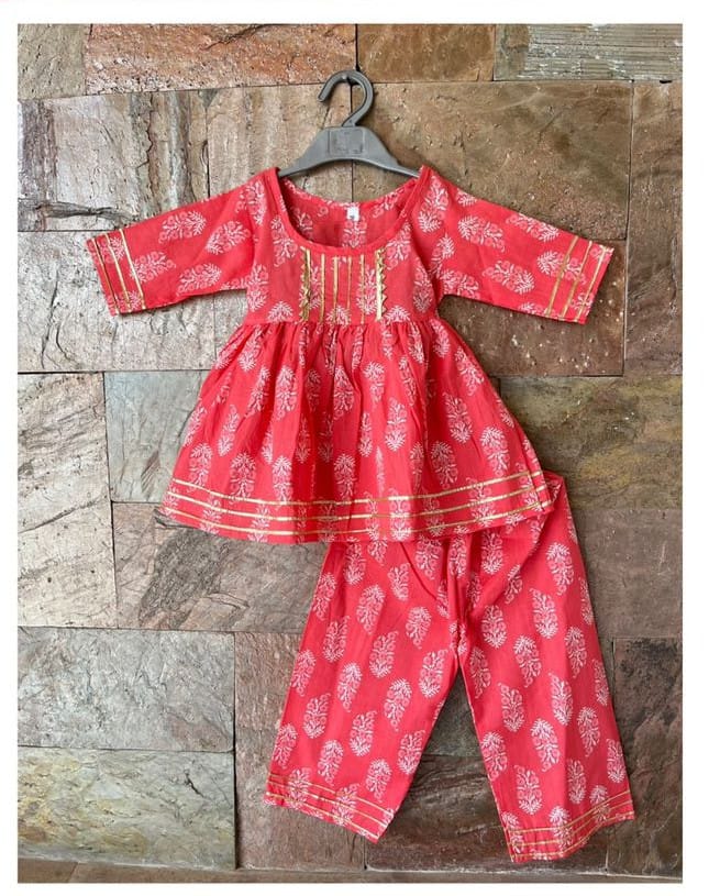 Frock Style Top with Palazzo pants & Dupatta