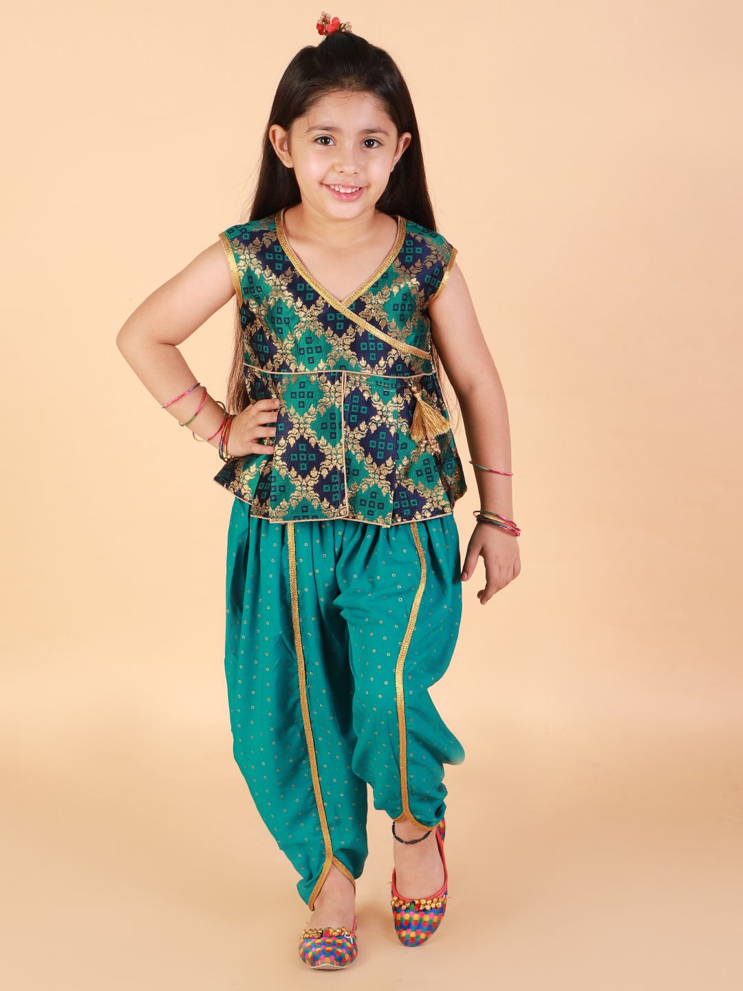 Peplum top with Dhoti pants