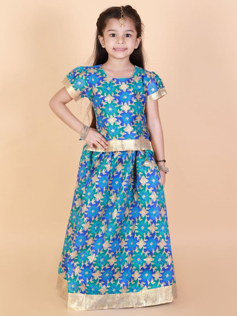 Kota Silk Pattu-Pavdai (Skirt-Top)