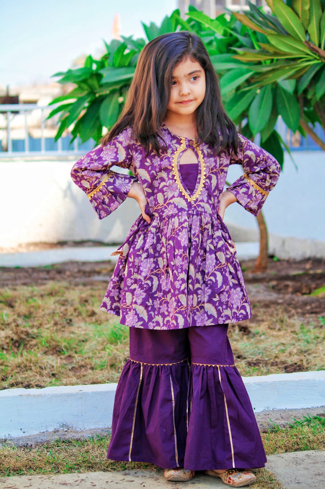 Zinnia 3 pc Kurti Gharara