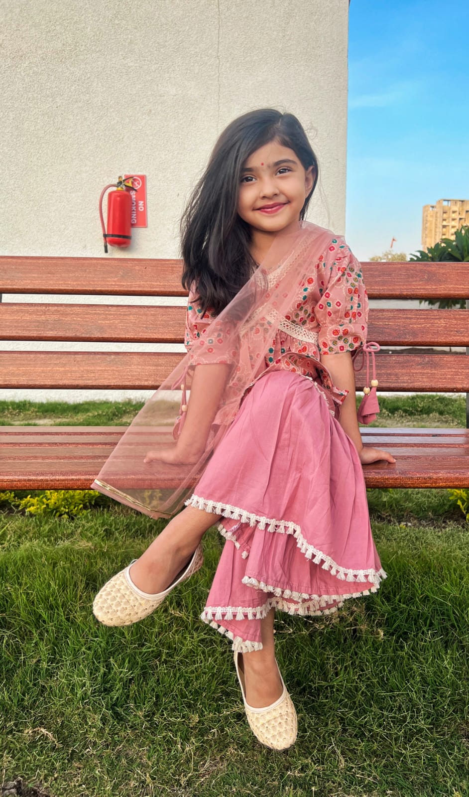 Alia cut high-low kurti with Sharara