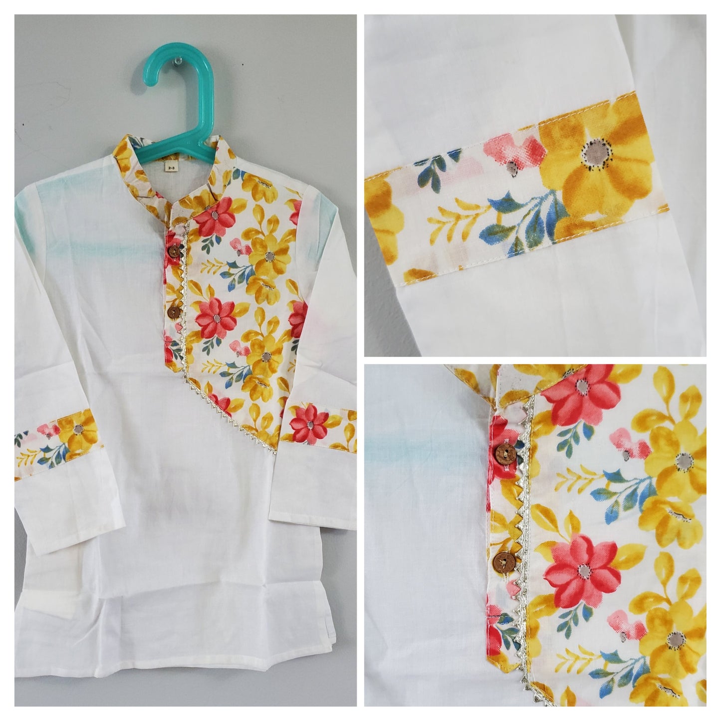 Matching Kurta Pyjama with Lily  Floral Kurti & Gharara Pants