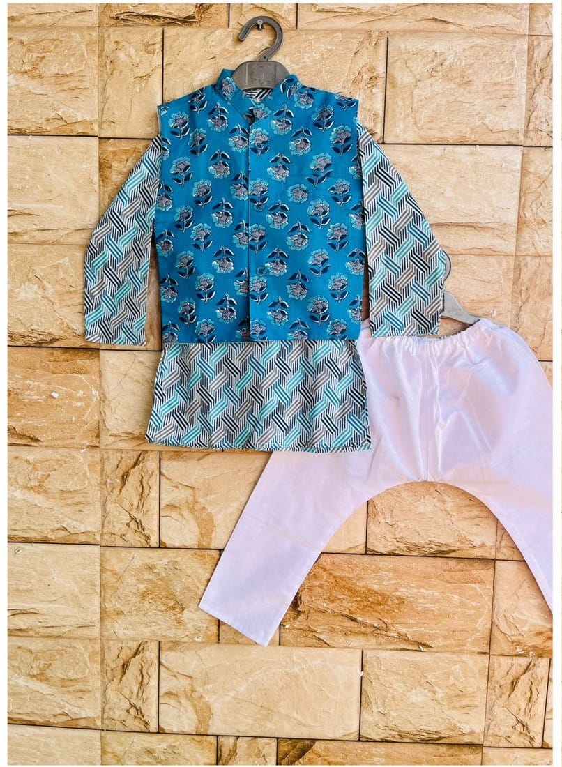 3 PC Kurta-Pajama with Vest