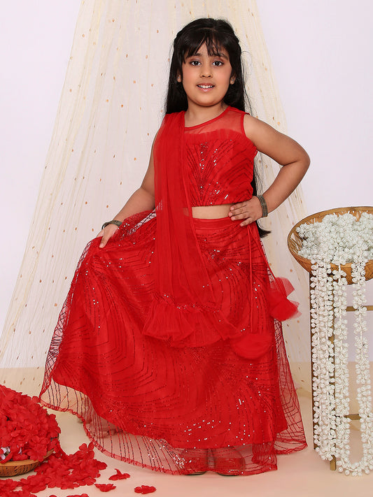 Red Rose- Sequin Lehnga Choli