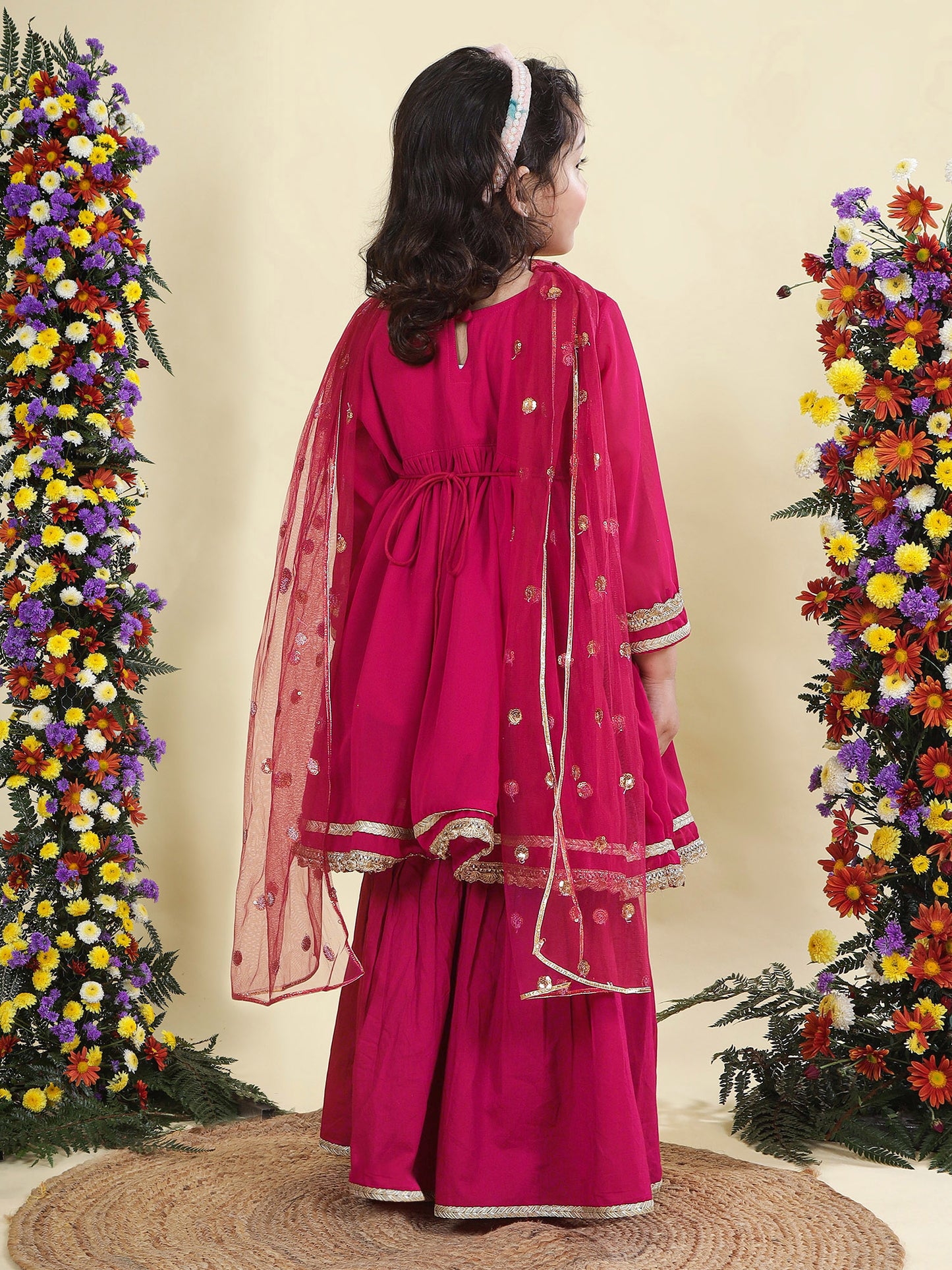 Shokh 3 pc frock and sharara pants
