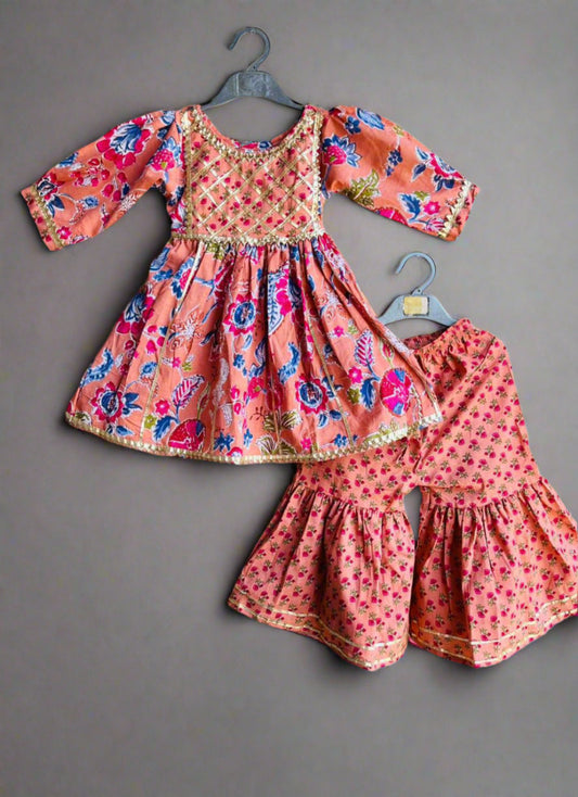 3 pc Kurti-Gharara