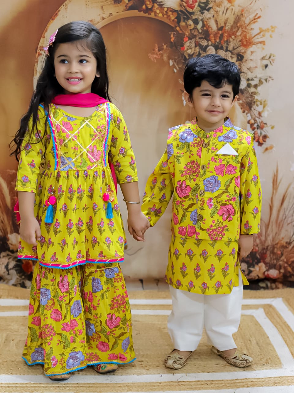 Summer Florals-Titliyan Kurti Gharara