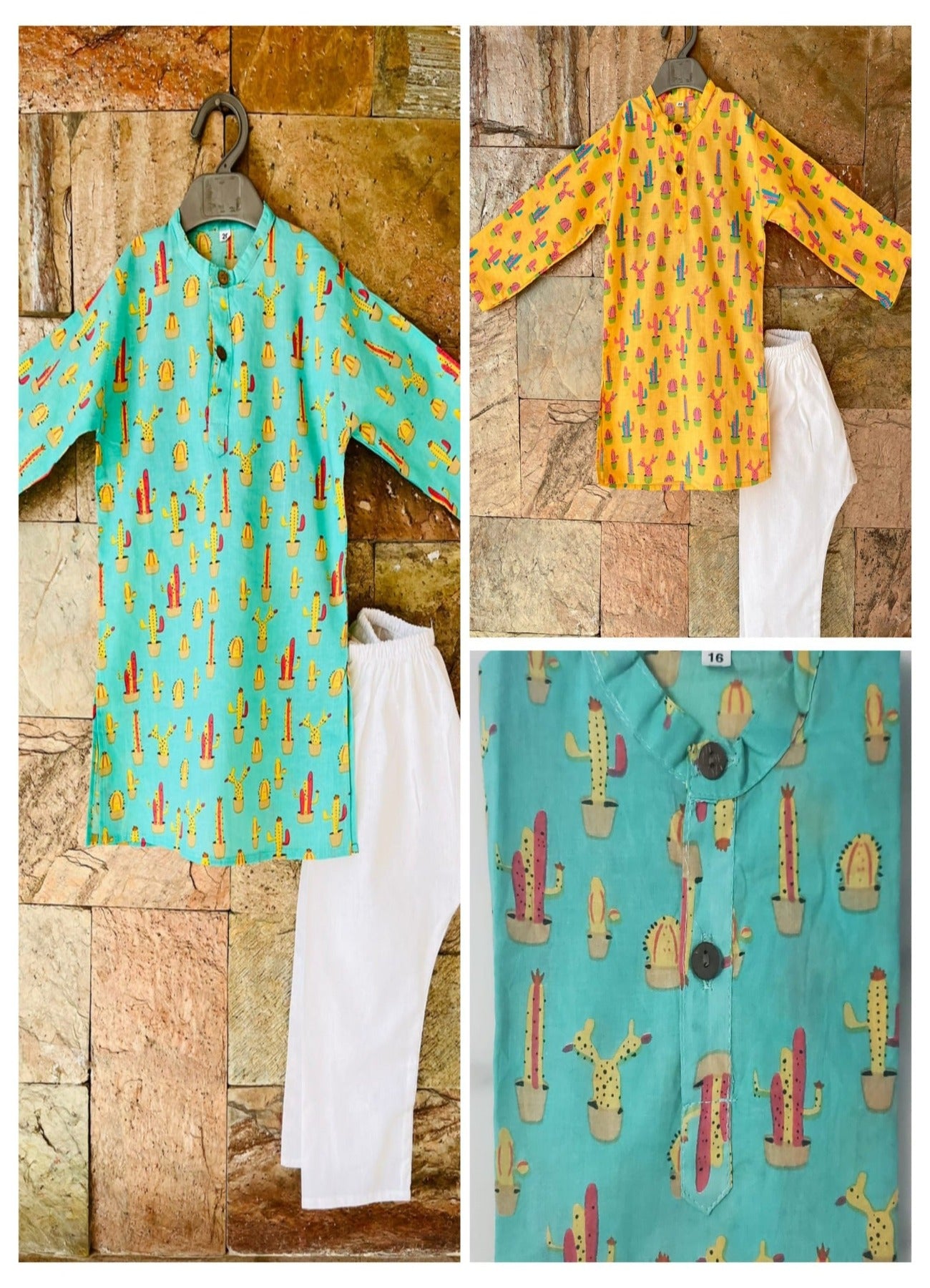 Cacti print kurta pyjama