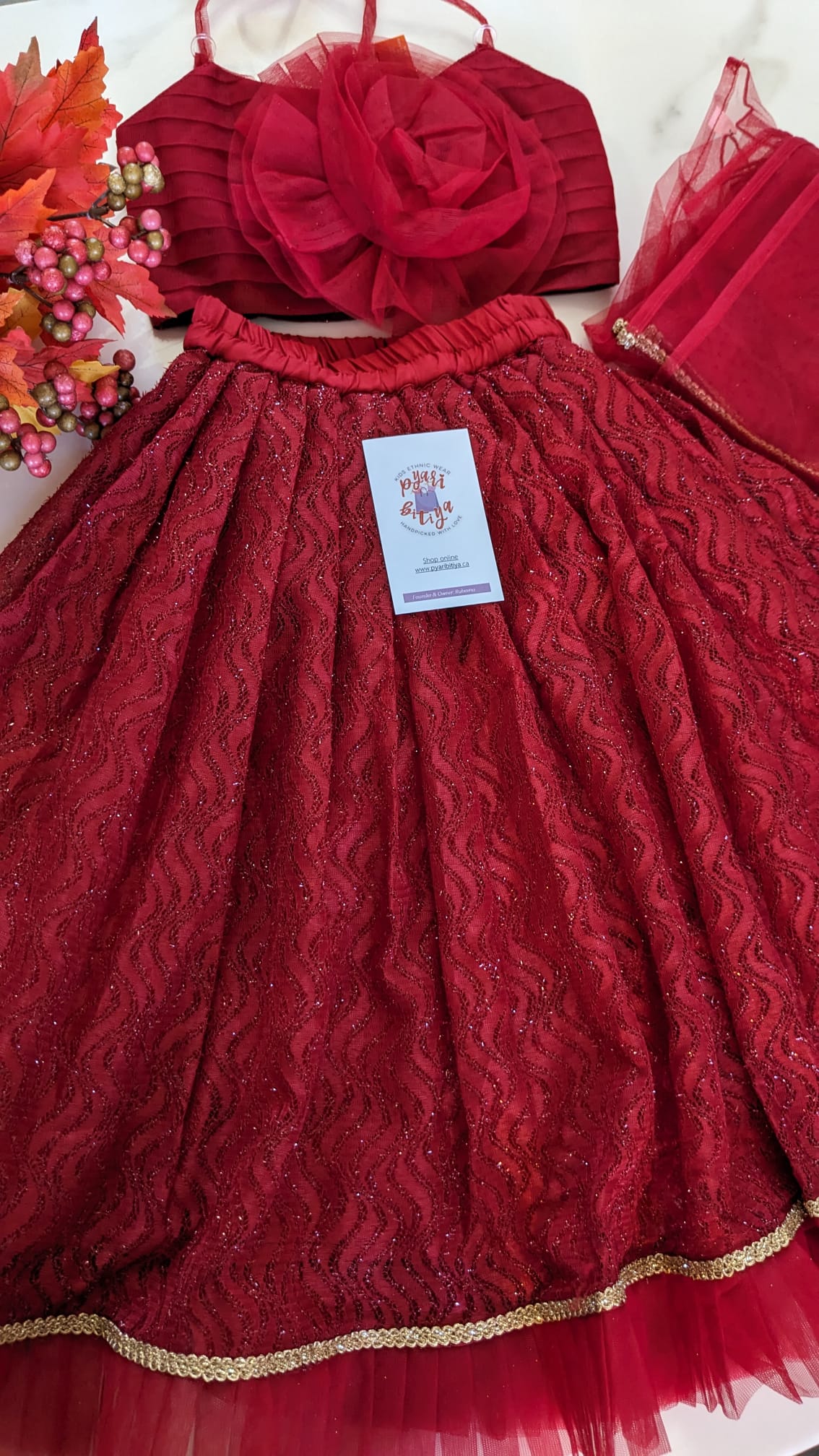Red Rose Lehnga-Choli