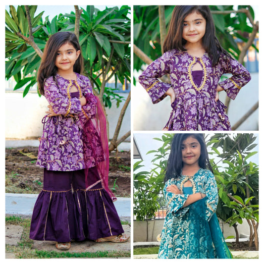 Zinnia 3 pc Kurti Gharara
