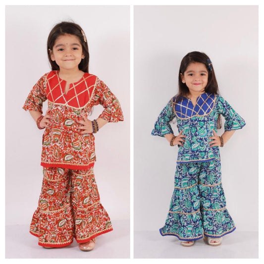 Kurti-Gharara Pants 2 pc (6m-6 yrs)