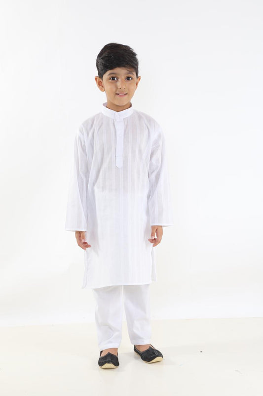 White kurta pyjama (1-10 yrs)