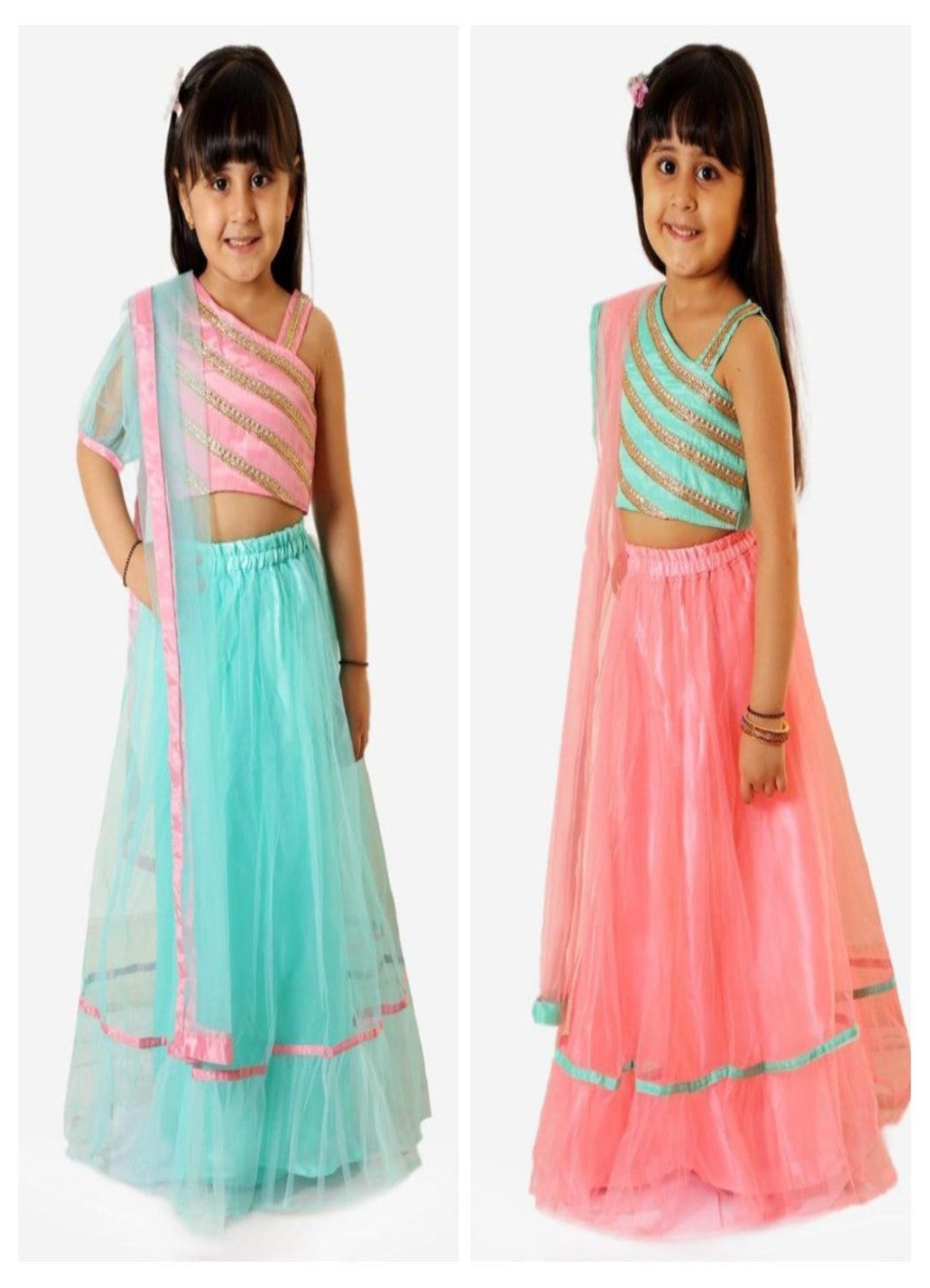 Pari Satin net lehnga Choli