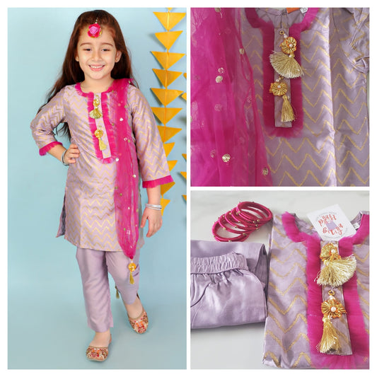 Rooh Straight Kurti with Pants & Dupatta
