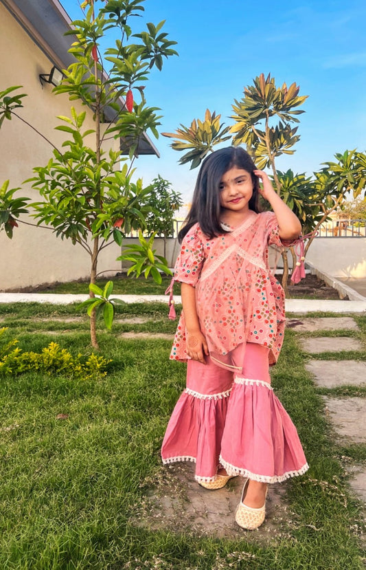 Alia cut high-low kurti with Sharara